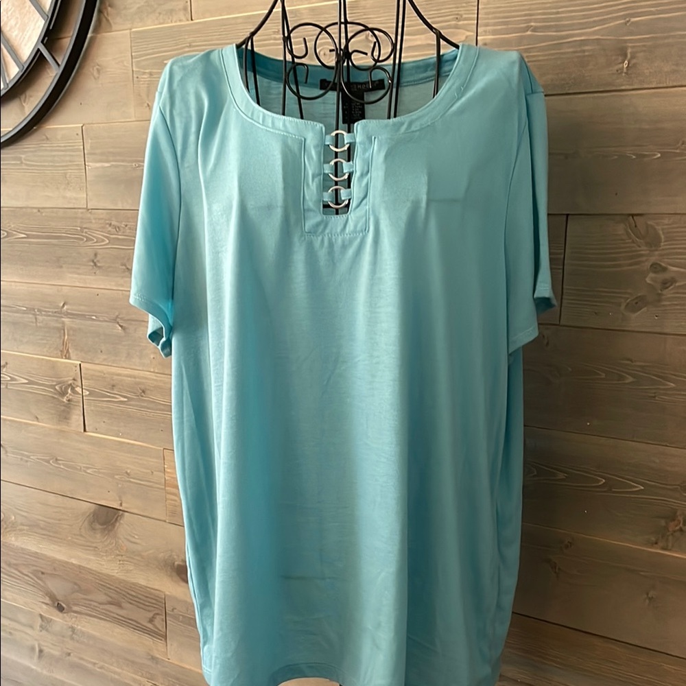 Preswick & Moore Aqua Blue Blouse
